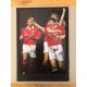 Signed picture of Denis Irwin and Brian McClair the Manchester United footballer. 